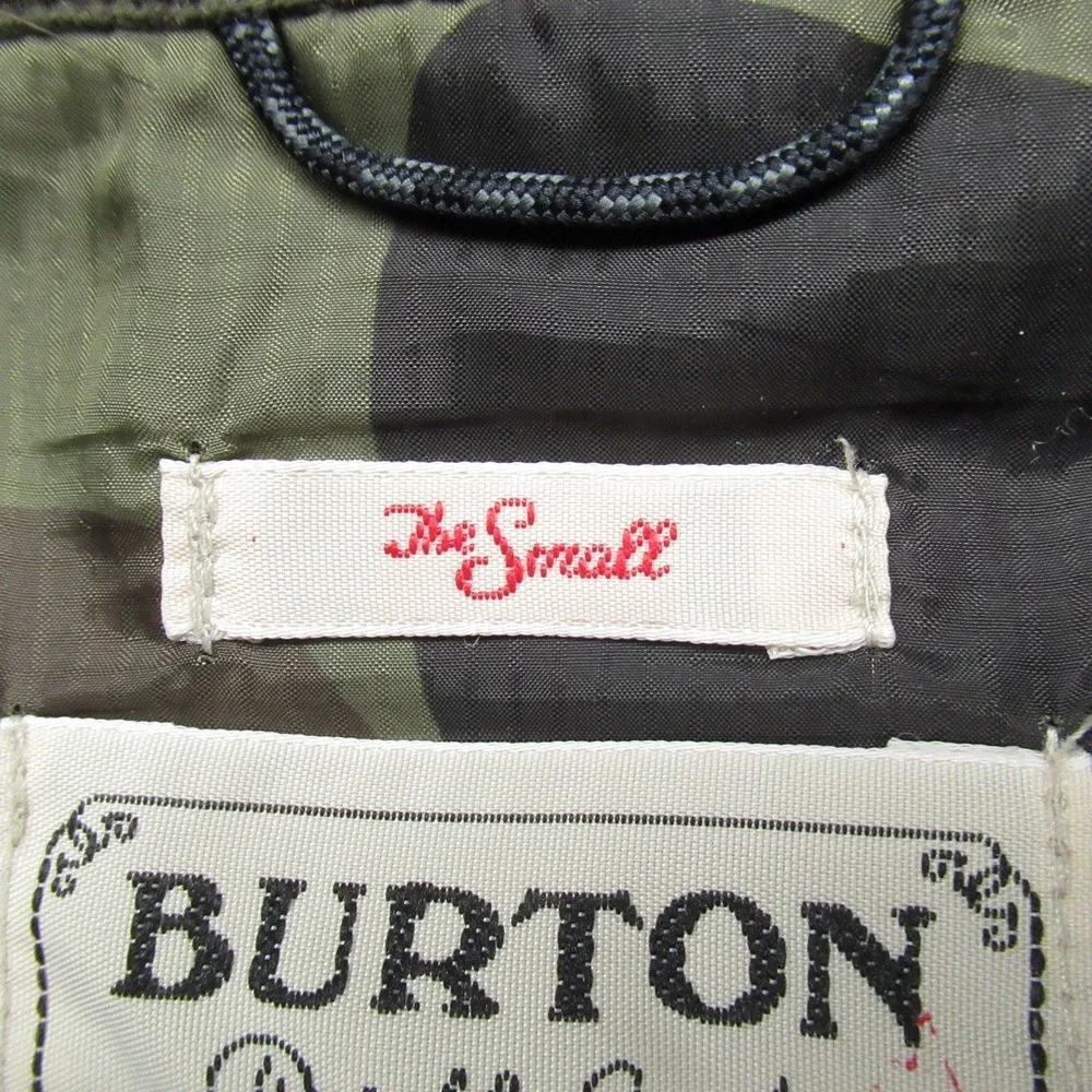 Burton‎ Pierce Fleece Jacket Men Small Green Camo Full Zip Hybrid Ski Outdoor